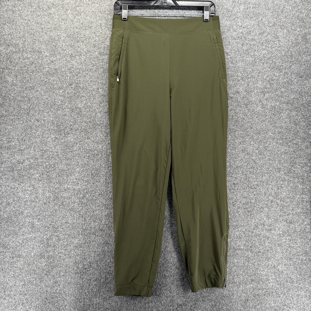 Athleta Pants Womens 8 Army Green Pull On Elastic Waist Tapered Athleisure Prep